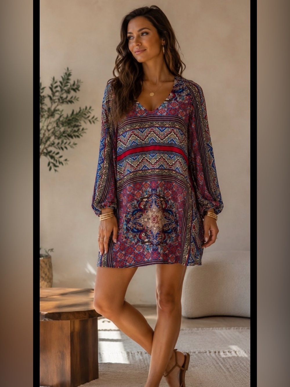 Cato Multicolor Bohemian Dress